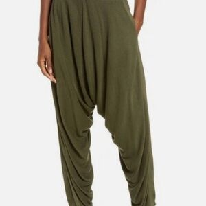 Free People FP Movement Windy Meadow Solid Harem Pants - Cargo Khaki